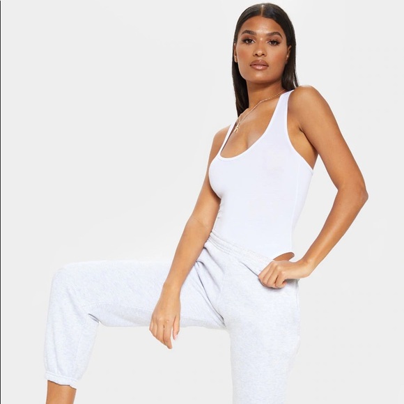 Cream Racer Back Bodysuit - Picture 2 of 4